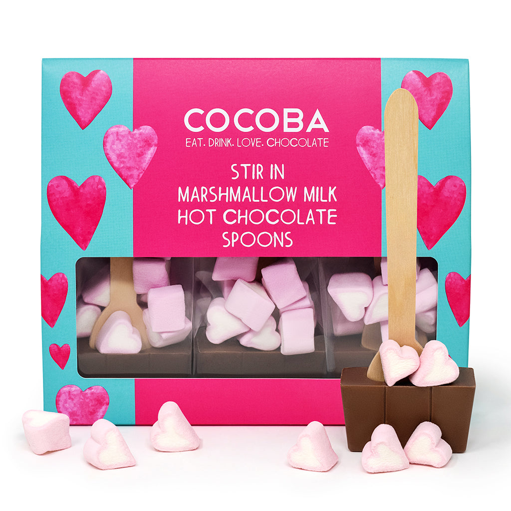 Heart Marshmallow Hot Chocolate Spoon Gift Set (3 spoons) – Cocoba