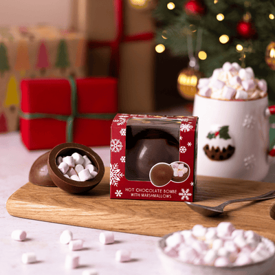 Christmas Hot Chocolate Bomb with Marshmallows