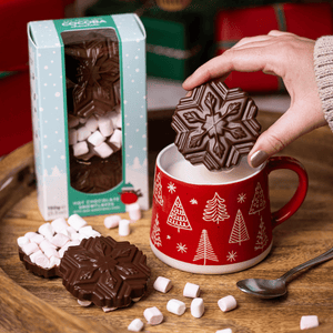 Hot Chocolate Snowflake Melts with Marshmallows