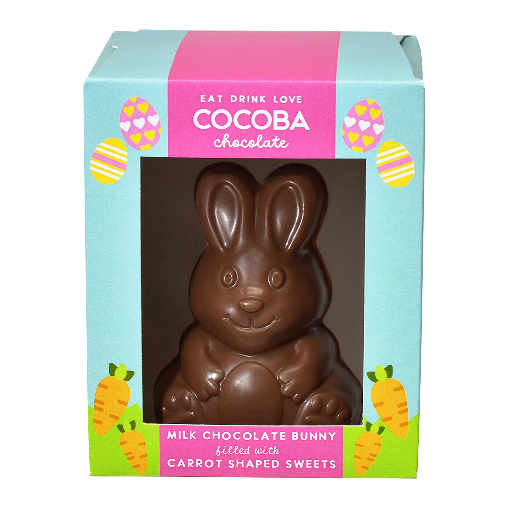 Milk Chocolate Bunny Character with Jelly Carrots