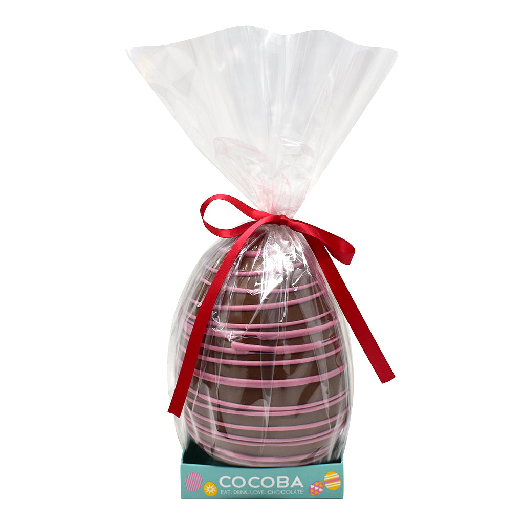 Milk Chocolate Easter Egg with Pink Drizzle