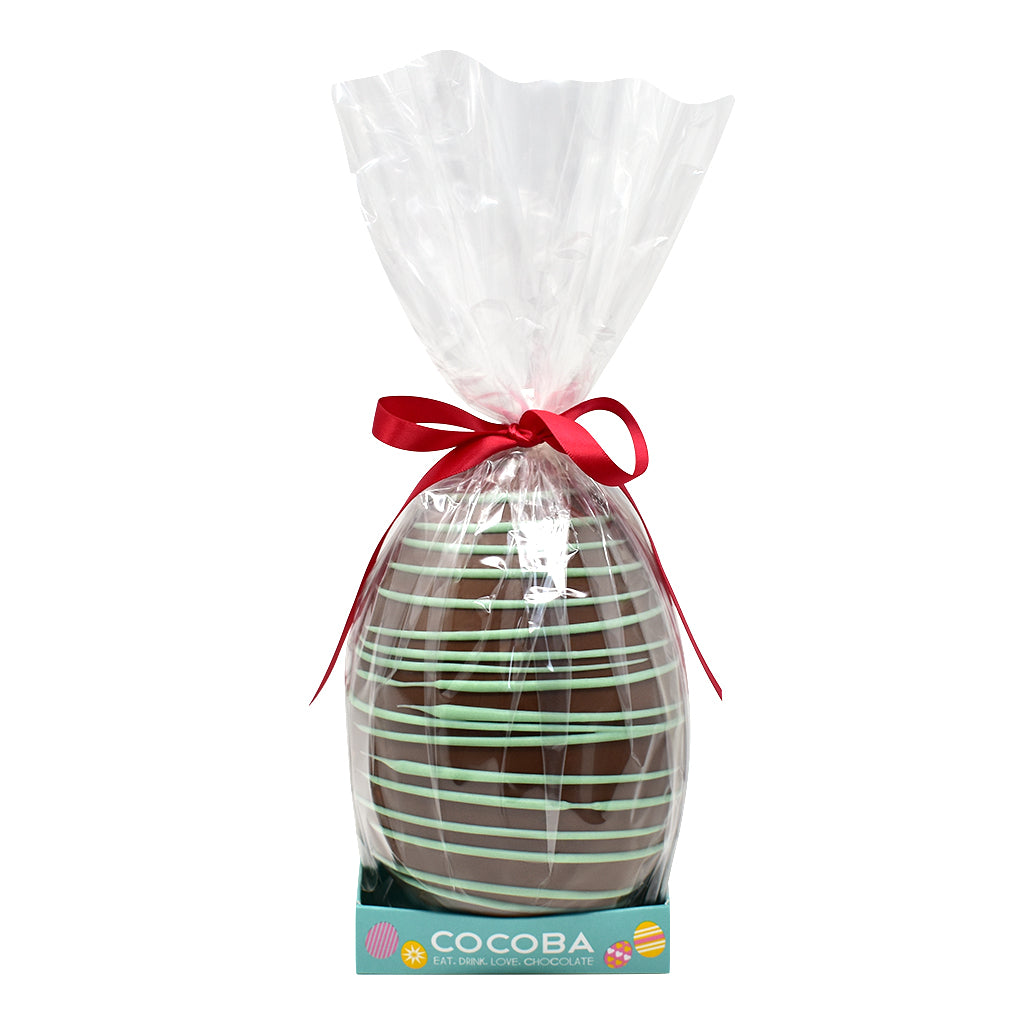 Milk Chocolate Easter Egg with Green Drizzle