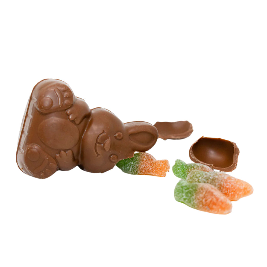 Milk Chocolate Bunny Character with Jelly Carrots