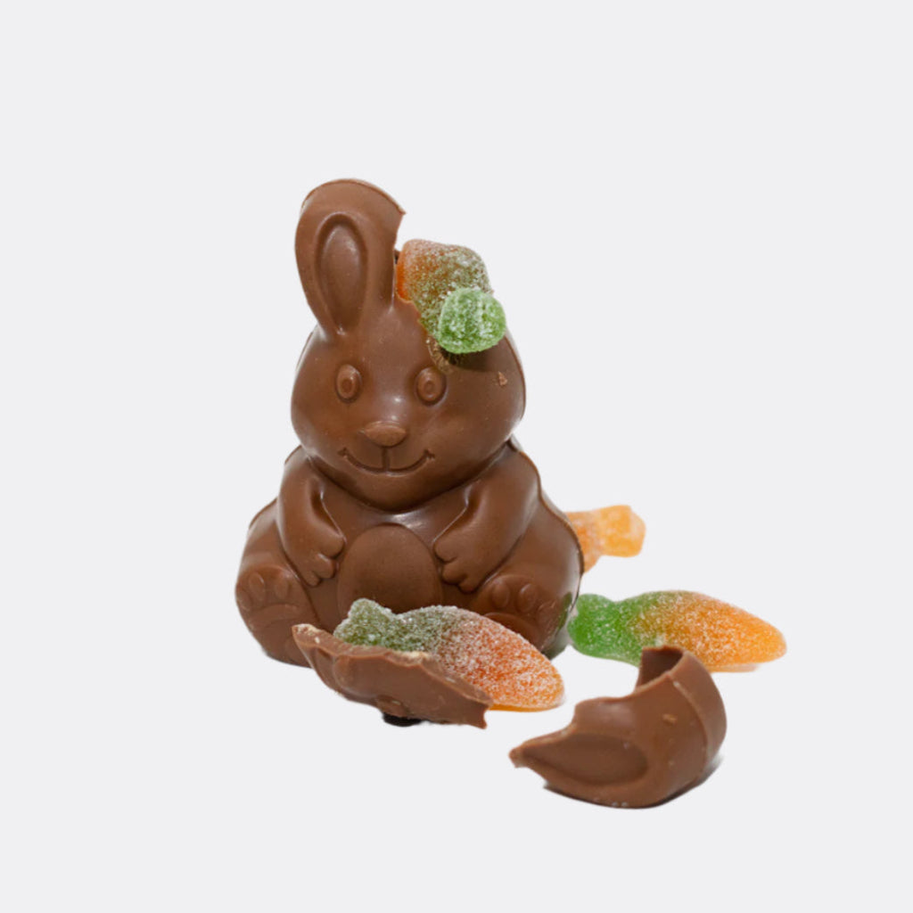 Milk Chocolate Bunny Character with Jelly Carrots