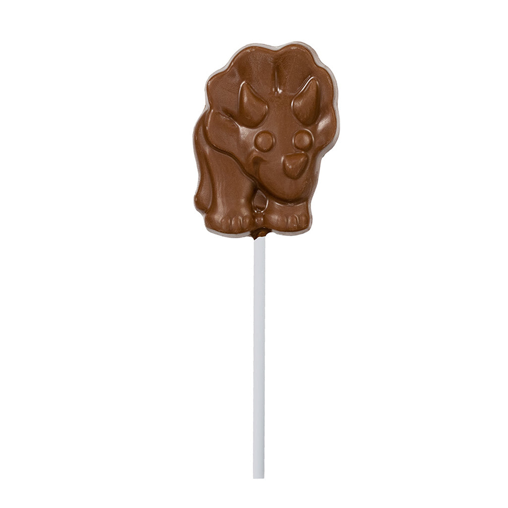 Milk Chocolate Triceratops Lollipop with Sprinkles – Cocoba